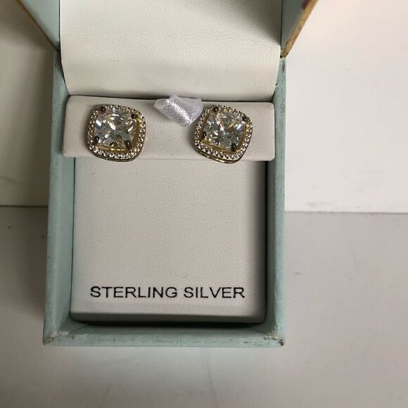 Cate d Argent crystal and sterling silver earrings - Picture 3 of 5